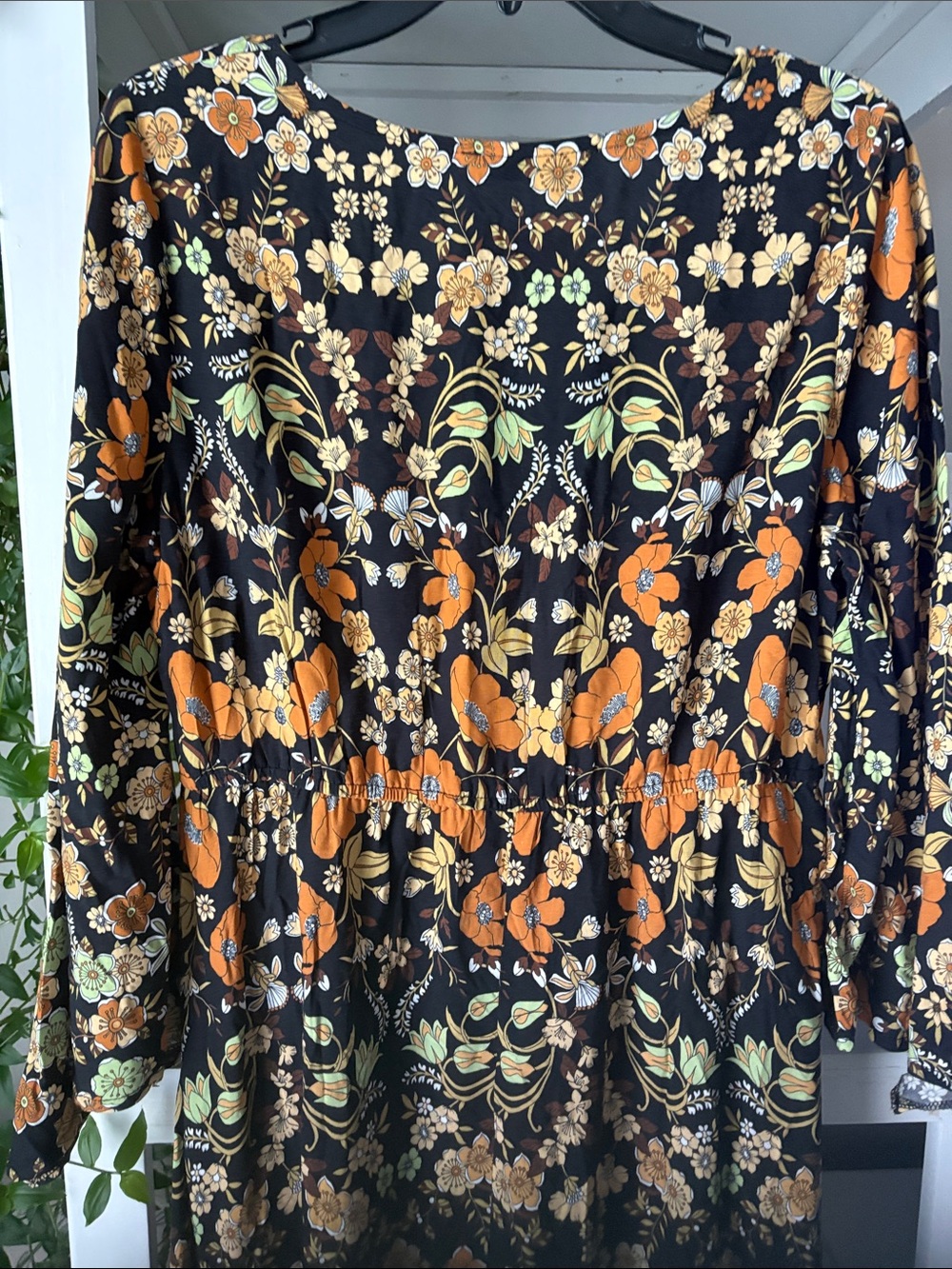 Black maxi with elegant small floral print. Comfortable and elegant❣️ - Picture 8 of 10